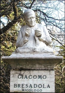 Monumento dedicato a Giacomo Bresadola in Piazza Dante a Trento